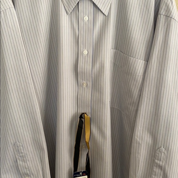 CASUAL MALE GOLD SERIES Men’s Long Sleeve Striped Button Down Size 22 NWT - Picture 6 of 9